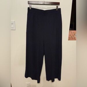 Wit & Wisdom Navy High Waist Patch Pocket Wide-Leg Pull-On Pants